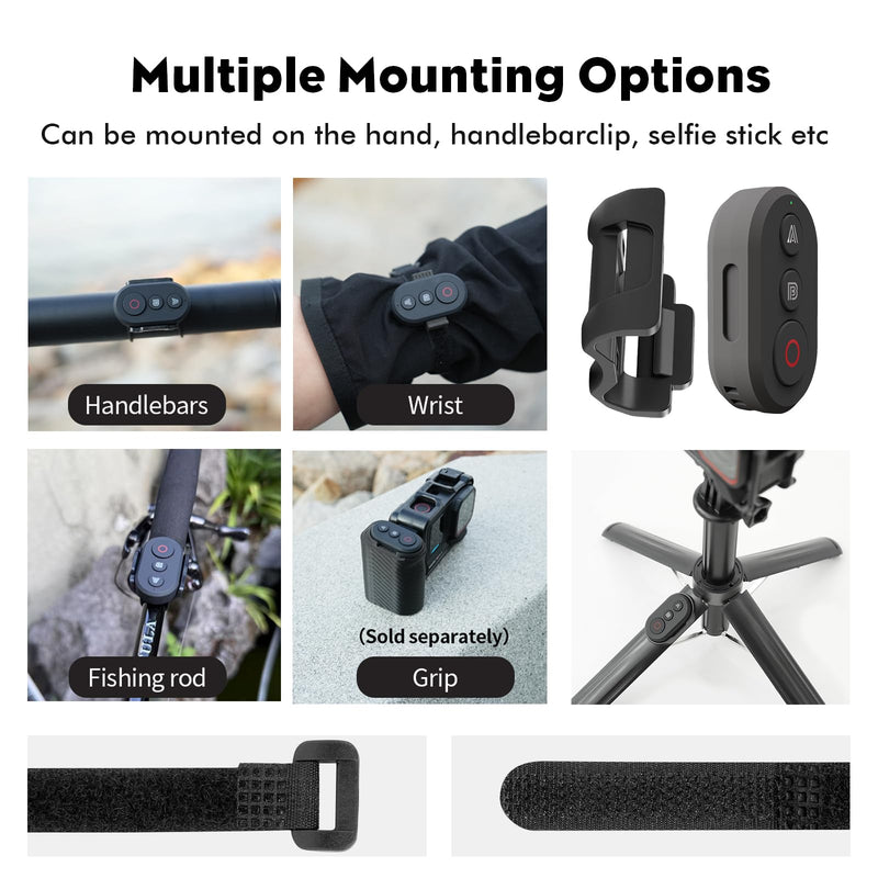 [AUSTRALIA] - YDW Bluetooth Remote Controller Compatible with DJI Osmo 360/Action 6/5 Pro/4,for Insta 360X5 X4 X3/Ace Pro2/Ace Pro/GO 3S/GO 3 Wireless Remote Controller,114FT Range Action Camera Accessories 