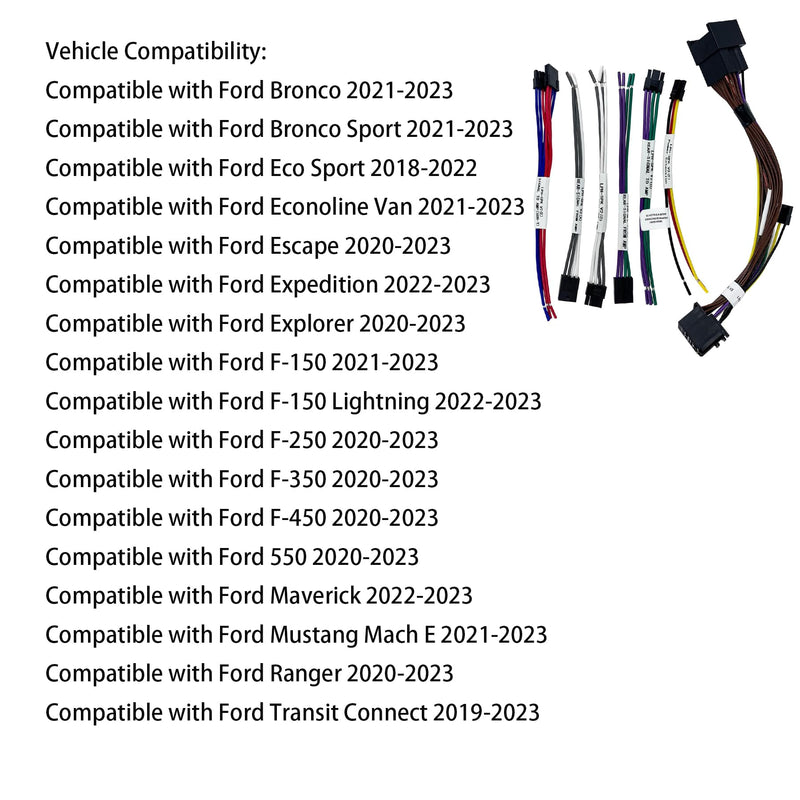 Audio Integration T-Harness LPHFD31 Compatible with Ford Non-Amplified Vehicles 2018-2023 Front and Rear Speaker Leads