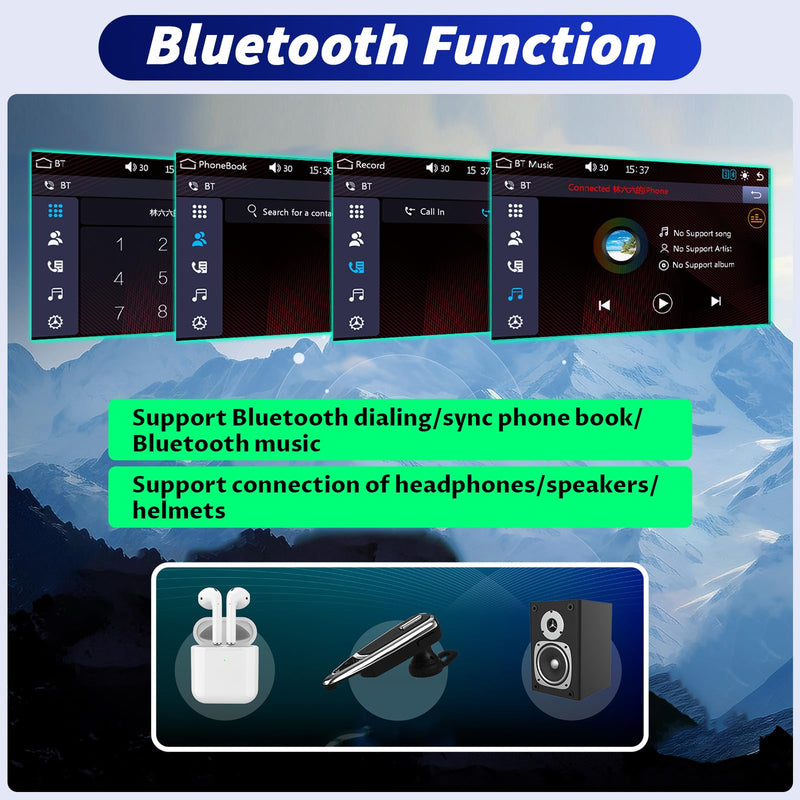5 Inch IPS Waterproof Portable Motorcycle CarPlay Screen with Wireless CarPlay&Android Auto,GPS Navigation,Bluetooth,EQ,TF Port,Voice Control,IP67 Waterproof 5 inch with Carplay