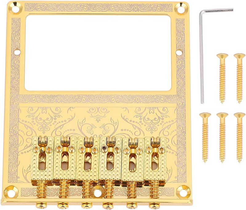 Unxuey Electric guitar bridge Plate golden for TL Telecaster Guitar Humbuckers, The Pickup with balls