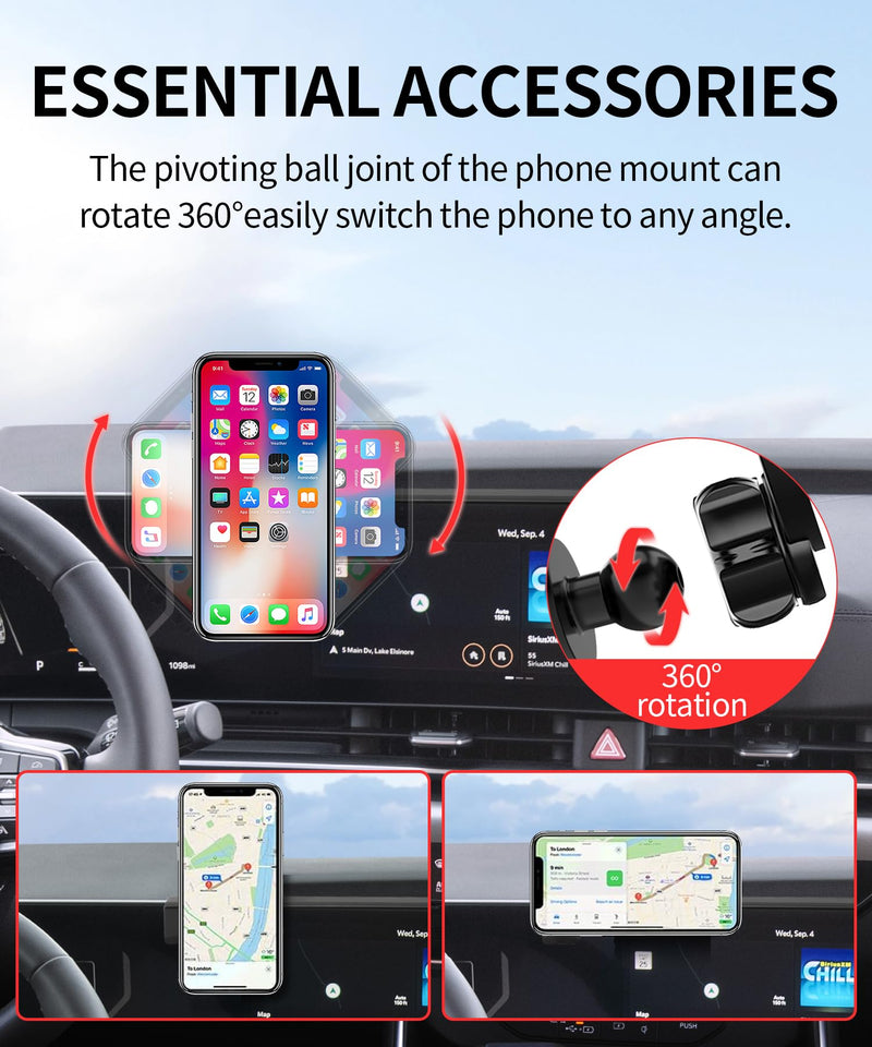 Car Phone Holder for Kia Carnival 2025 2026 Magsafe Mount Accessories | 12.3" Screen, Magnetic Cell Phone Mount Clip Compatible with iPhone, 3D fit Stable Dashboard GPS Navigation Bracket Stand for 2025-2026 Carnival