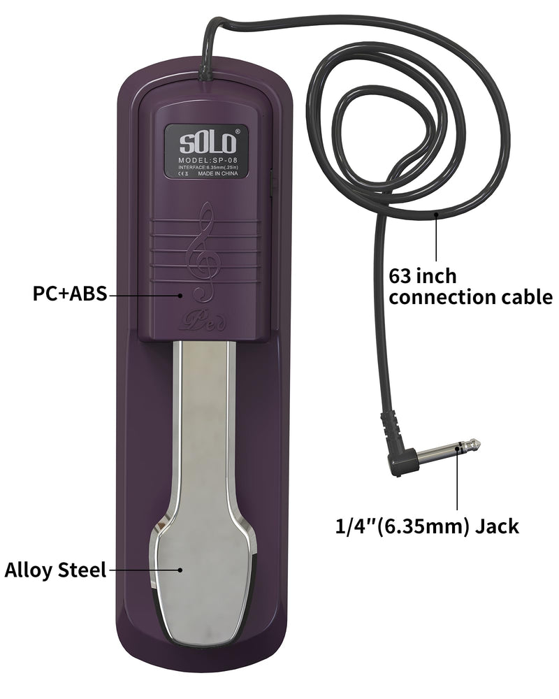 Sustain pedal for keyboard Piano Pedal Matte Purple