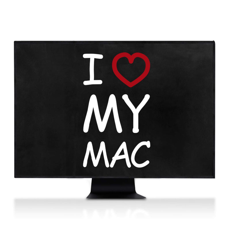 kwmobile Cover Compatible with Apple iMac 27" / iMac Pro 27" - 4-in-1 Case - I Love My Mac White/Red/Black I Love My Mac 02-09-01