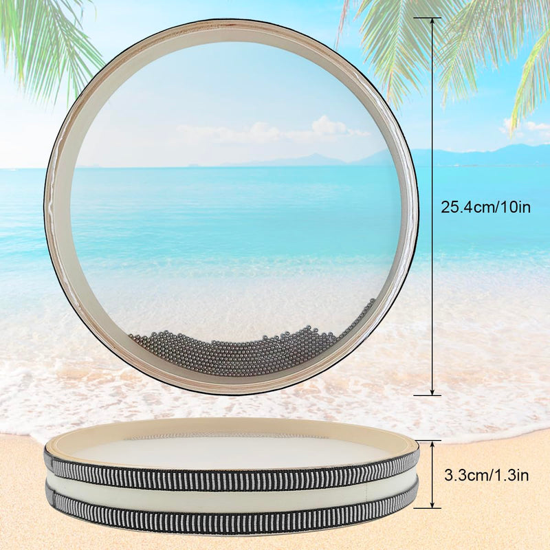 [AUSTRALIA] - SourceTon 10" Natural Wood Ocean Drum (2-Pack) – Wave Sound Therapy Instrument for Meditation, Sleep Aid & Music Healing, Percussion for Autism & Relaxation 