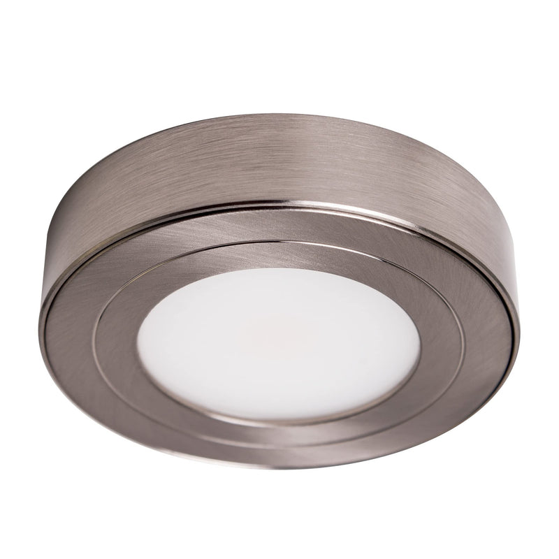 Armacost Lighting 213411 2700K Purevue Dimmable Led Puck Light, Soft White Brushed Steel Soft White (2700K)