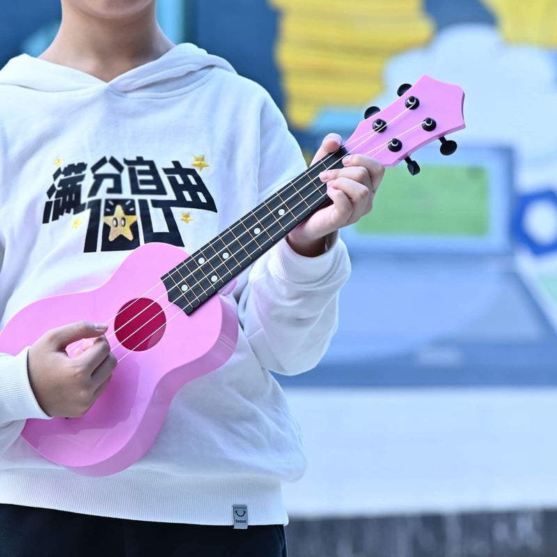 [AUSTRALIA] - Kids Ukulele 21 Inch Soprano Ukelele,Musical Instrument, Ukuleles for kid Beginners with Bag (Pink) Pink 