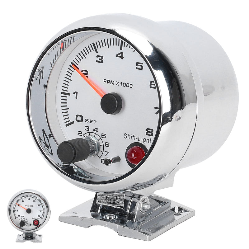 [AUSTRALIA] - Electrical Tachometer 3.75In 0-8000 Rpm 7 Color Background Lights For 4/6/8 Cylinder 12V Gasoline Powered Vehicles 