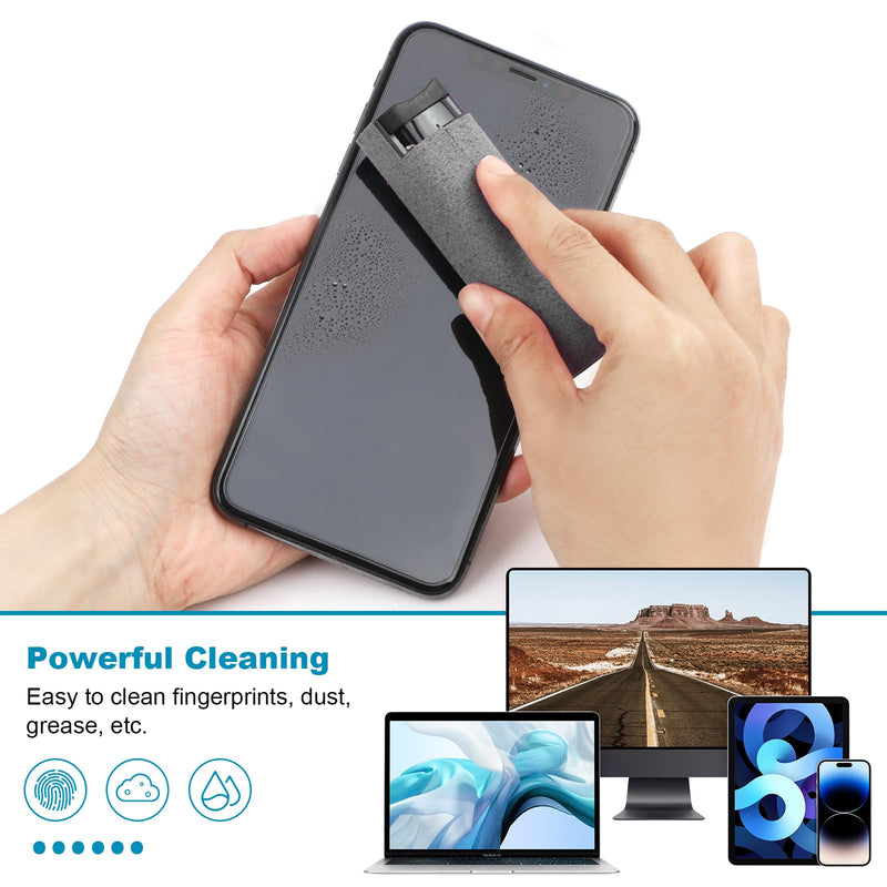[AUSTRALIA] - 6 Pack Screen Cleaner 3-in-1 Touchscreen Mist Cleaner Spray and Microfiber Cloth Built-in Cleaning Solution Portable Reusable Fingerprint-Proof Spray Bottle for Phone Laptop iPad TV Monitor Car Screen 