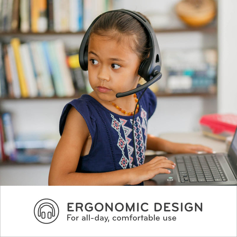 ThinkWrite Technologies / TWT Audio Ergo, TW120 | Premium On-Ear Wired Headset with Noise Reducing Microphone (USB-A Connection) USB-A
