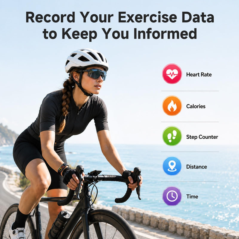 KPEP Fitness Tracker with 24/7 Heart Rate/SpO2/Blood Pressure/Sleep Monitor | 24 Sports Modes Activity Tracker with 1.13" AMOLED Screen, IP68 Waterproof Step Counter for Android iPhones Men Women Black