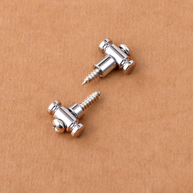 Guyker Guitar Roller String Retainers(Set of 2) – String Guide, Strings Trees Replacement Part for Electric Guitars, Chrome