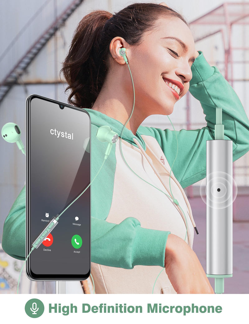 USB C Headphones for Apple iPhone 15 Plus Pro Max iPad,Type C Earphone Microphone Magnetic Wired Earbud for Android Samsung Galaxy S24 S23 S22 S21 FE S20 Note 20 Google Pixel 8 7 8A 7A 6A OnePlus Mint