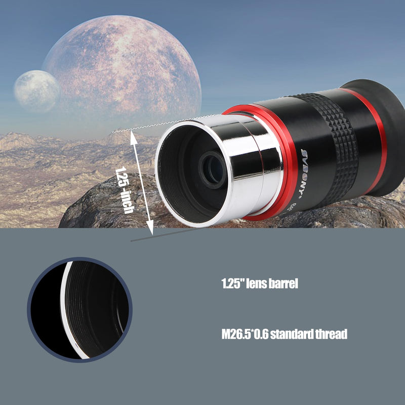 [AUSTRALIA] - SVBONY Telescope Eyepiece, 68 Degree Ultra Wide Angle Eyepiece 6mm, High Definition Fully Coated Telescope Accessories for Planetary Observation 