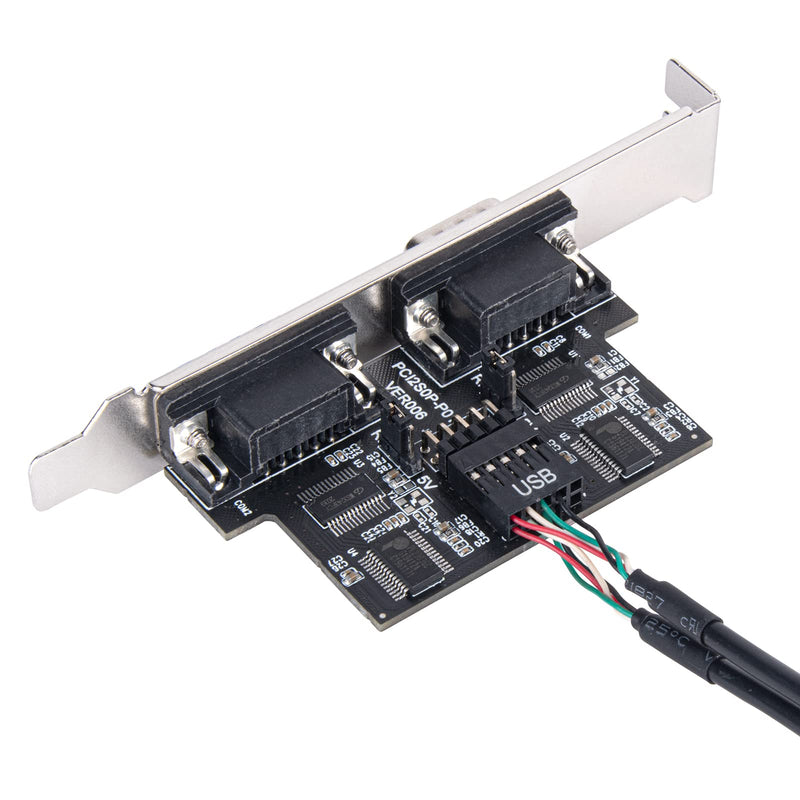 SilverStone Technology ECD01 Internal USB 2.0 to Dual RS232 Serial Port Adapter, SST-ECD01