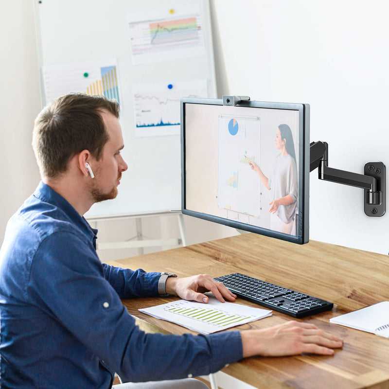 MOUNT PRO Single Monitor Wall Mount for 13 to 32 Inch Computer Screens and Universal Non-VESA Monitor Mount Adapter