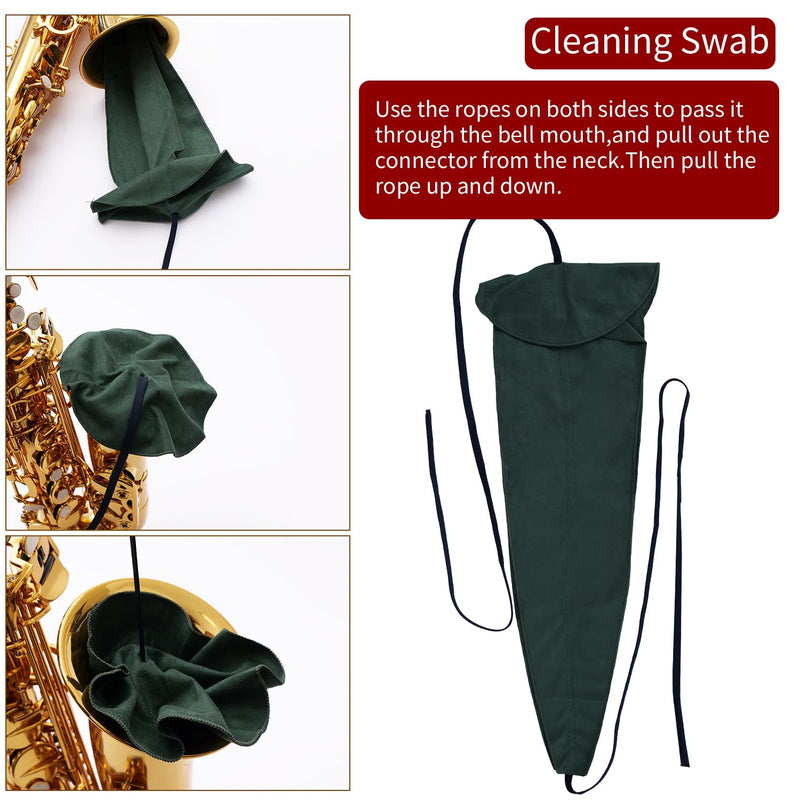 [AUSTRALIA] - Saxophone Cleaning Care Kit: Mouthpiece&Dust Brush, Cleaning Cloth,Swabs,Necking Swab,Finger Rest,Cork Grease, Key Oil,Mouthpiece Pad – Sax Cleaning Kit for Professional players, Students 