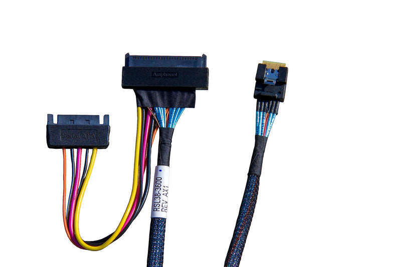 𝐃𝐢𝐋𝐢𝐧𝐤𝐞𝐫 PCIe Gen4 𝐒𝐥𝐢𝐦𝐒𝐀𝐒 4X to 𝐔.𝟐 𝐍𝐕𝐌𝐞 Adapter,𝐒𝐅𝐅-𝟖𝟔𝟓𝟒 38P to 𝐒𝐅𝐅-𝟖𝟔𝟑𝟗 68P Cable with Power, 75CM (Pack of 2) 75CM (Pack of 2)