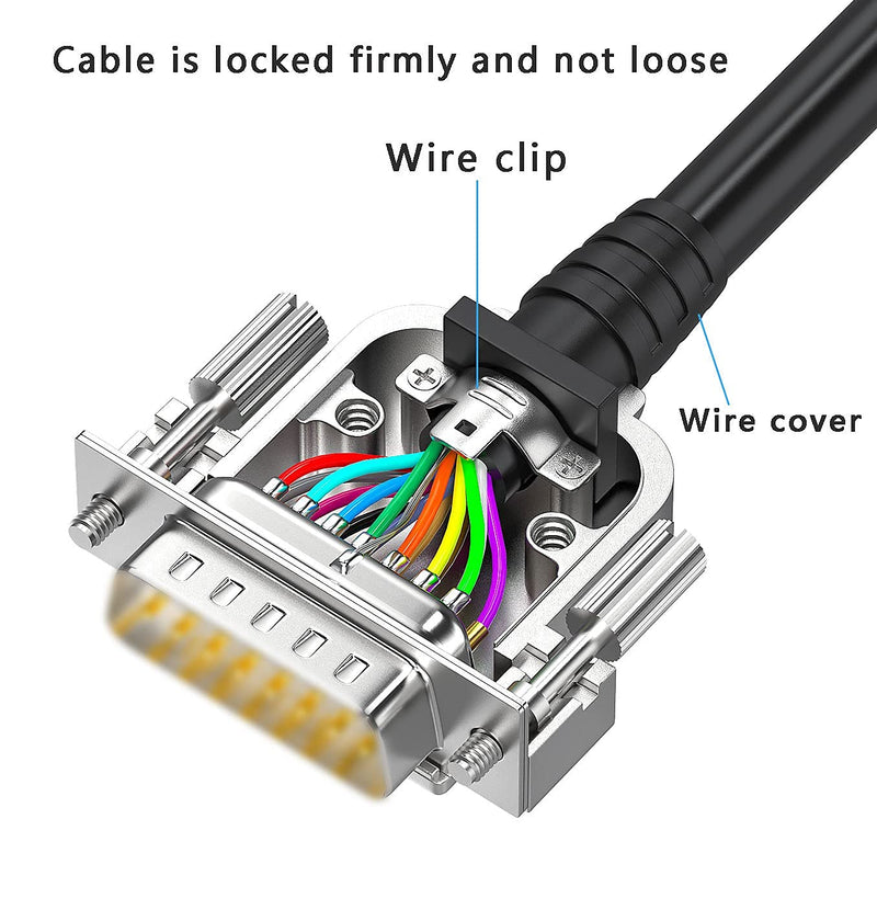 2pack DB25 Male connectors with Metal Cover, 2-Row D-SUB 25 pin Serial Connector , DB25 adapters (2PCS DB25 Male+Metal Hood) 2PCS (DB25 Male+Metal hood)