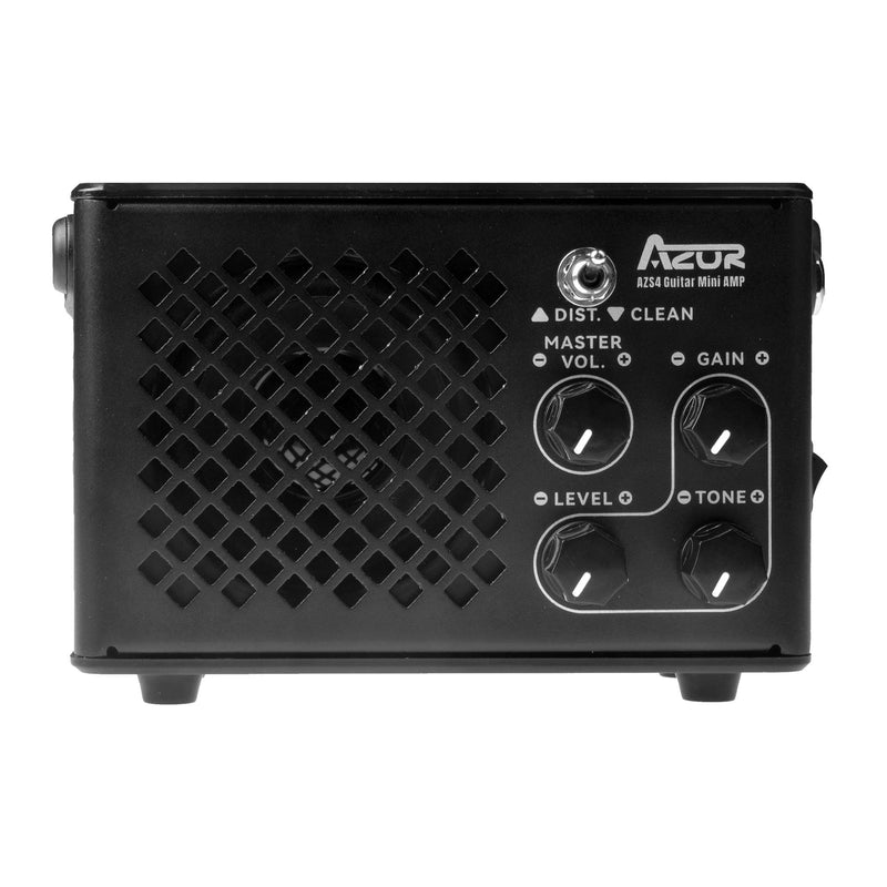 AZOR Mini Electric Guitar Amplifier | 10W Rechargeable Battery | Clean & Distortion Effects, Gain Control | Headphone Output for Silent Practice | Portable for Travel & Indoor Use