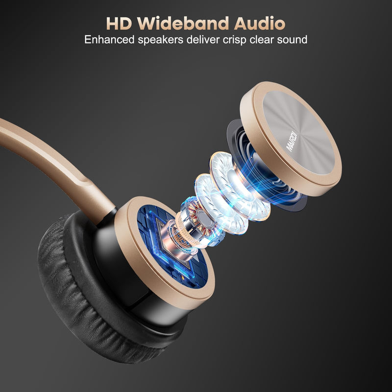 MAIRDI Phone Headset with RJ9 & 3.5mm Jacks for Call Center Deskphone Cell Phone PC Laptop, Office Landline Telephone Headset with Microphone Noise Canceling for Polycom Avaya Nortel Duo