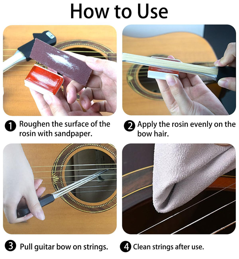 Guitar Bow - Makes Your Guitar a Cello/Violin - 2-in-1 Bow and Pick Fun and Creative Tools for Acoustic Guitar Steel Stringed Instrument