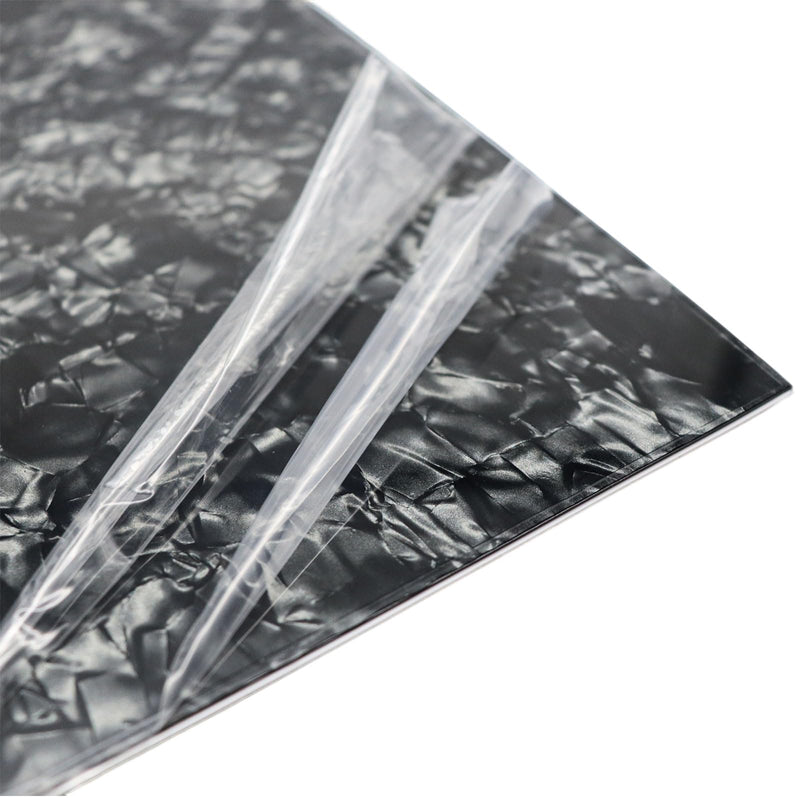 [AUSTRALIA] - 3-Ply Guitar Pickguard 24x31DIY Material Blank Pick Guard Scratch Plate Sheet for Strat Tele Electric Guitar Jazz Precision Bass (Black Pearl) Black Pearl 