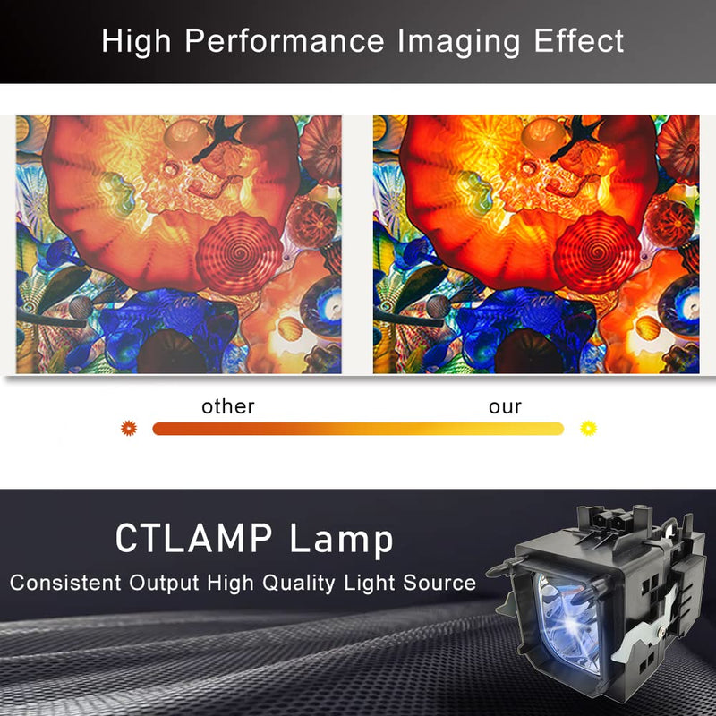 CTLAMP Original XL-5100 OEM Replacement Projector Lamp Bulb with Housing Compatible with Sony KDF-50R1000 KDF-60R1000 KDS-R50XBR1 KDS-R60XBR1 KDS-60R2000 KS-50R200A KS-60R200A XL-5100-O