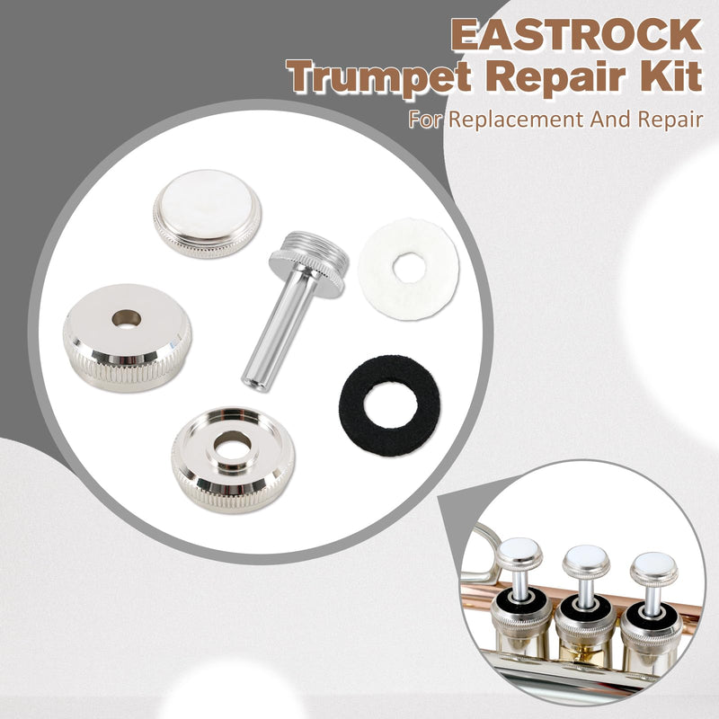 EASTROCK Trumpet Repair Kit Trumpet Finger Buttons Trumpet Parts 1Set Trumpet Piston Repair Tool