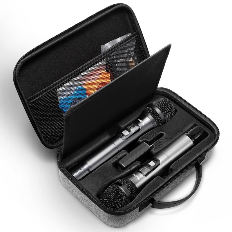 Bietrun Portable Microphone Storage Case Wireless Mics WXM 02/WXM 04/WXM 19/WXM19A/WXM 21, EVA Hard Shell Exterior Case, Case Only