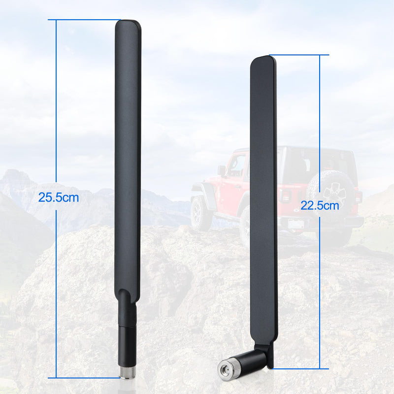 Superbat High Gain 12dBi Dual Band WiFi Antenna 2.4GHz/5GHz 5.8GHz Omnidirectional RP-SMA for Router, Wireless Access Point, Security Cameras (2 Pack) black