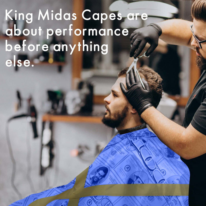 King Midas Empire Boss Money Cape - One Size Fits All - Durable and Lightweight Cape (Elastic, Blue)