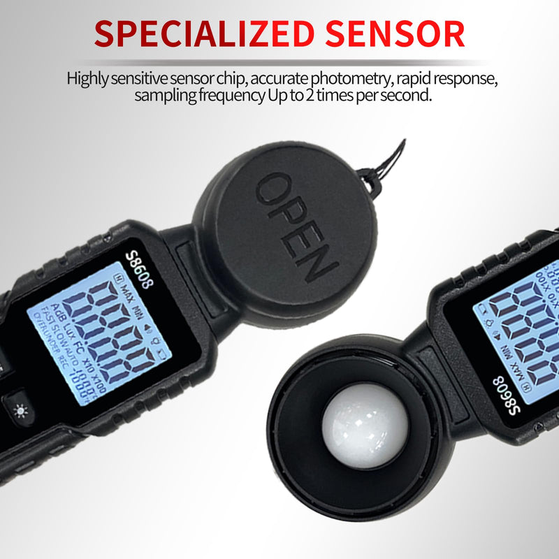 [AUSTRALIA] - Digital Illuminance Meter Light Meter 20Lux to 200,000Lux Meter/18,500FC,Luxmeter for Photography Grow Plants Led Photometer Lighting Intensity Brightness Measurement 