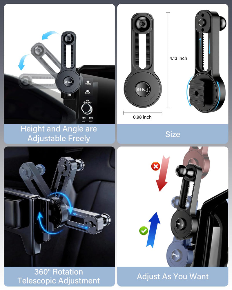 SKYLOTEC Car Phone Mount for Mazda 3 2014-2016/CX-3 2016-2021 Accessories | MX-5 MX5 Miata 2016-2023, 7-Inch Screen Automobile Cradles with Extension rod, Cell Phone Holder, Not Block Air Vent Universal Holder CX-3 2016-2021(Extension Rod)