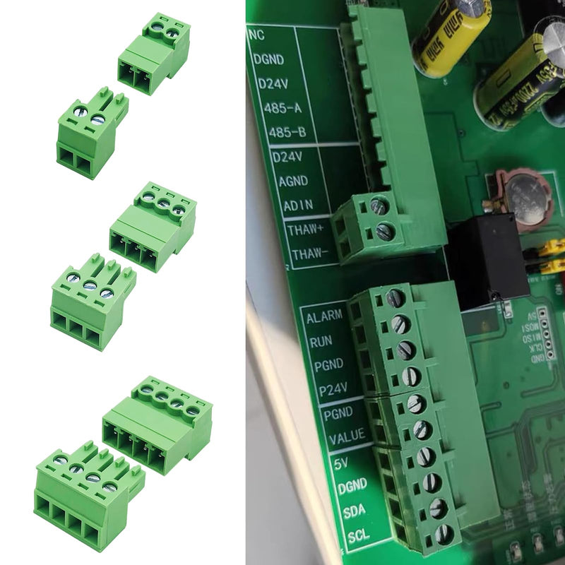 5 Sets 3.81 mm/0.15 in 4 Pins Solderless Connection Pluggable Terminals, 28-16AWG PCB Mounting Screw Terminal (4Pin (5Sets)) 4Pin （5Sets）