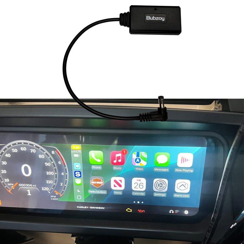 2024 Wireless CarPlay Enabler Bypass, Plug and Play Under The Seat for Harley 2023-later CVO Models, 2024-later Street Glide,Road Glide (DC Connector) DC CONNECTOR