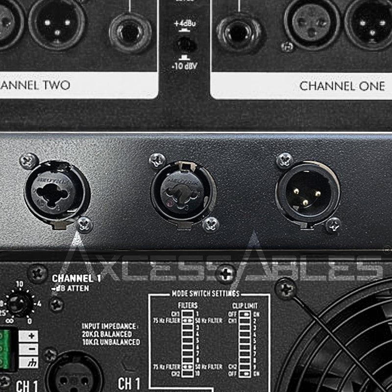 AxcessAbles RKINPUT1U 1U D-Series 8 Connectors Punch-Out Component Panel for 19 inch AV, Sound, Computer Equipment Racks. Patch Panel Compatible with XLR, Speakon, Neutrik Outputs.
