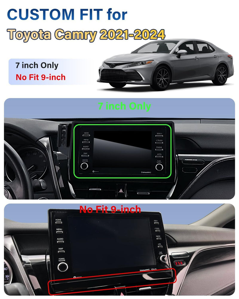 SKYLOTEC Car Phone Mount for Toyota Camry 2021-2024 Accessories | Camry/Hybrid/LE/SE Cell Phone Holder 7-Inch Screen, Automobile Cradles, NOT Block Air Vent (NOT for 9-Inch, XLE/XSE) Universal Holder 2021-2024 Toyota Camry | 7-Inch