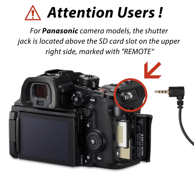 [AUSTRALIA] - RSS-P Camera Shutter Release Cable for Panasonic GH5S, GH5, G9, Compatible with DJI Ronin Stabilizer, TRRS 2.5mm Remote Control for Photo and Video 