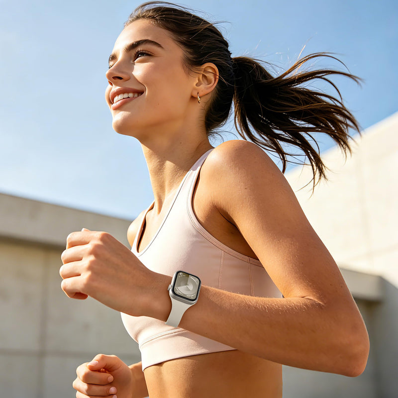 Charlam Slim Silicone Magnetic Band Compatible with Apple Watch Bands Women | Soft Breathable Thin Wristband 38mm 40mm 41mm 42mm 44mm 45mm 46mm, Sport Strap for iWatch SE Series 11 10 9 8 7 6 5 4 3 2 1 Starlight 38mm/40mm/41mm/42mm(series 11 10)