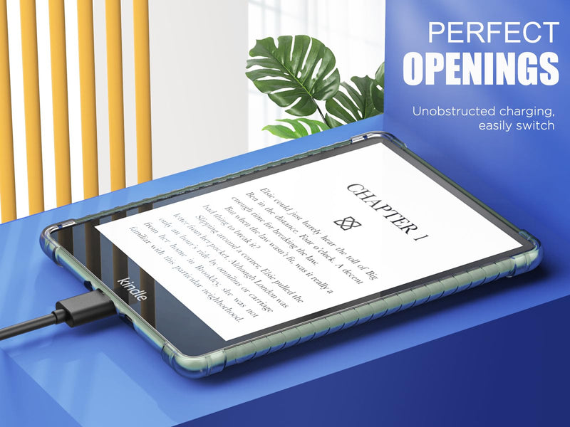 MoKo Case for 6.8" Kindle Paperwhite (11th Generation-2021) and Kindle Paperwhite Signature Edition, Ultra Clear Soft Flexible Transparent TPU Skin Bumper Back Cover Shell, Clear