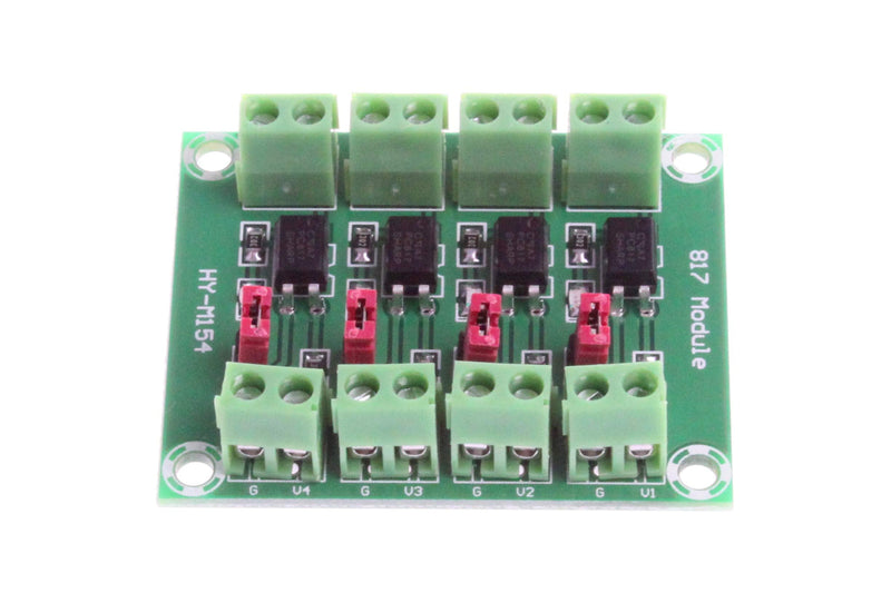 NOYITO PC817 4-Channel Optocoupler Isolation Board Voltage Converter Adapter Module 3.6-30V Driver Photoelectric Isolated Module