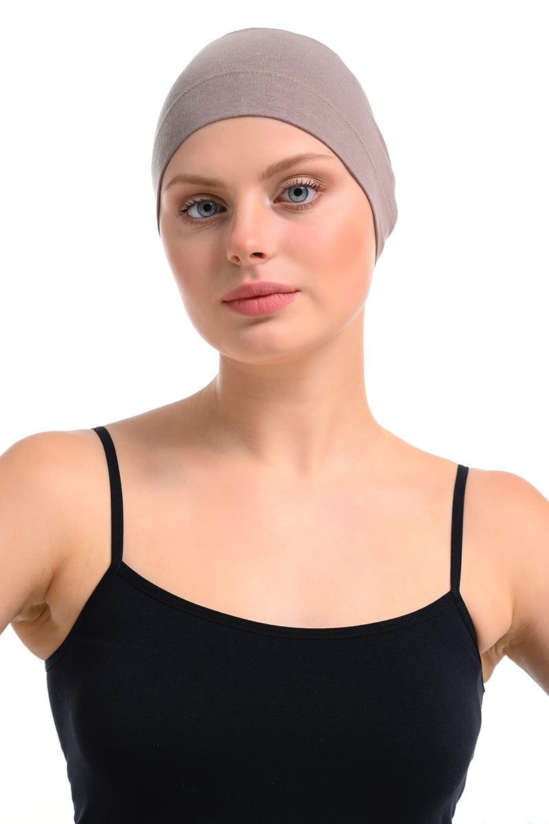 Bamboo Cotton Chemo Hair Loss Sleep Cap Umber
