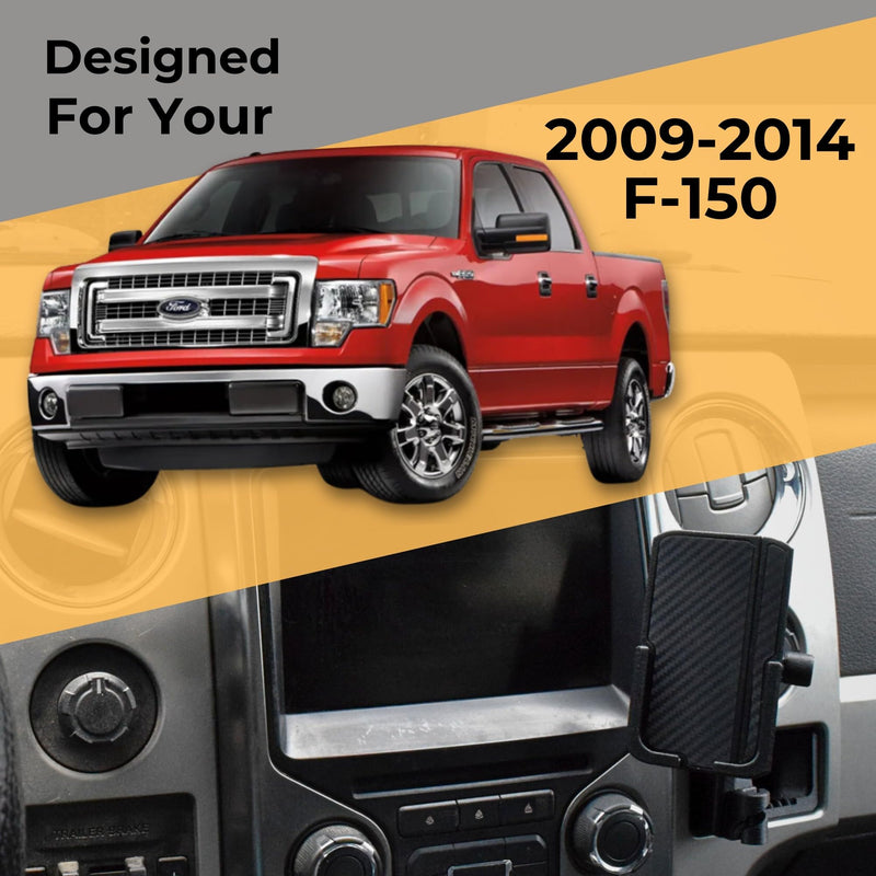 Phone Holder for Ford F-150 2009-2014, Lincoln Mark LT 2010-1014 - Custom Fit in Dash Pocket Phone Mount