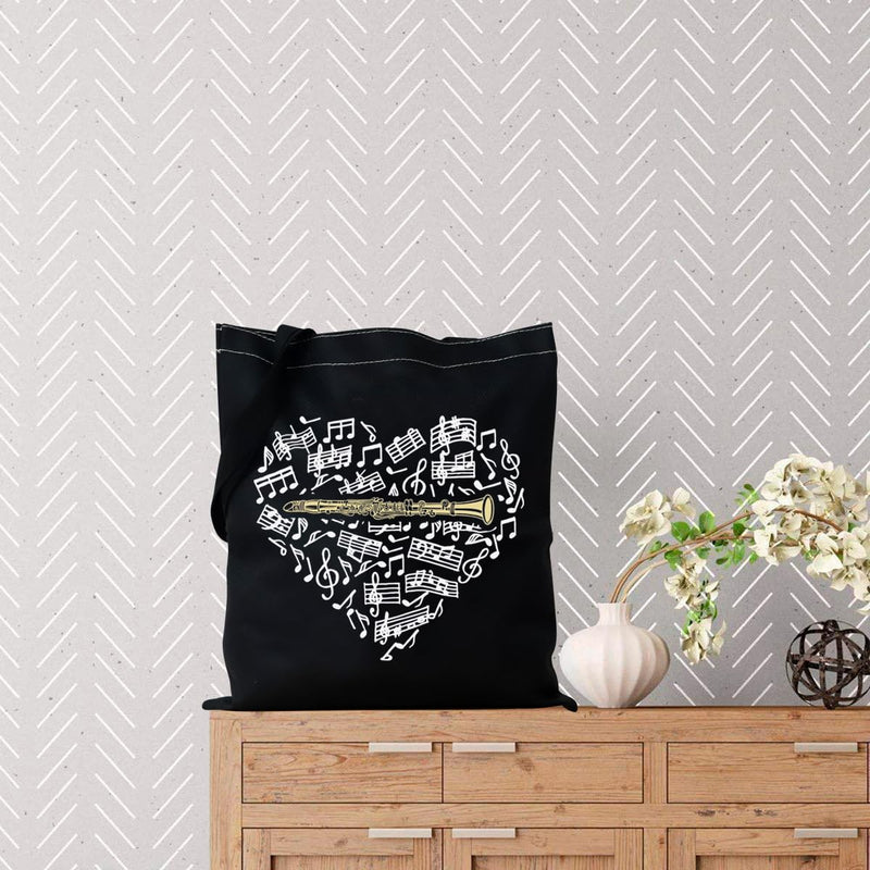 TSOTMO Clarinetist Tote Bag Music Lover Gift Music Recording Studio Gift Clarinet Gift For Women Clarinet Tote