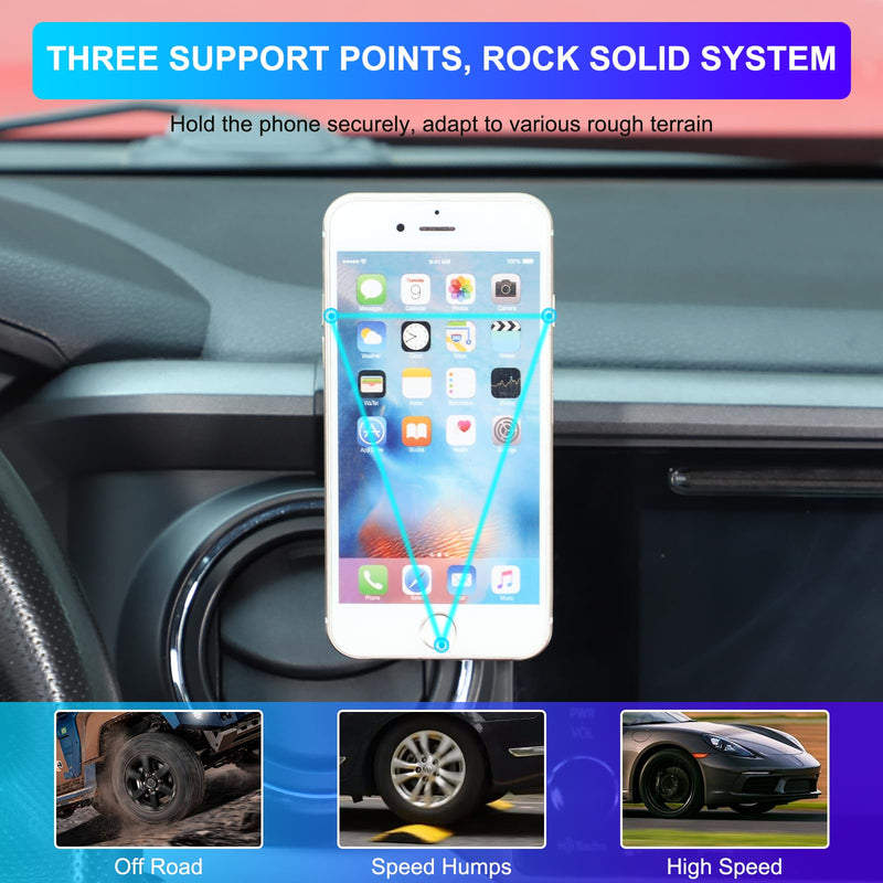 CHEAYAR Car Phone Holder Mount Compatible with Toyota Tacoma 2016-2023 Center Console Dashboard Air Outlet Handsfree Phone Mount Magnetic Phone Mount Dash Clip Accessories (Position A) Position A
