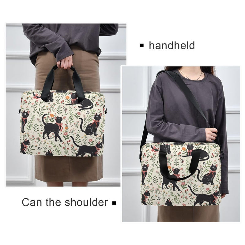 Cute Cat Laptop Case 15.6 in Computer Bag | Waterproof Laptop Briefcase Laptop Bag for Women & Men Cute Cat