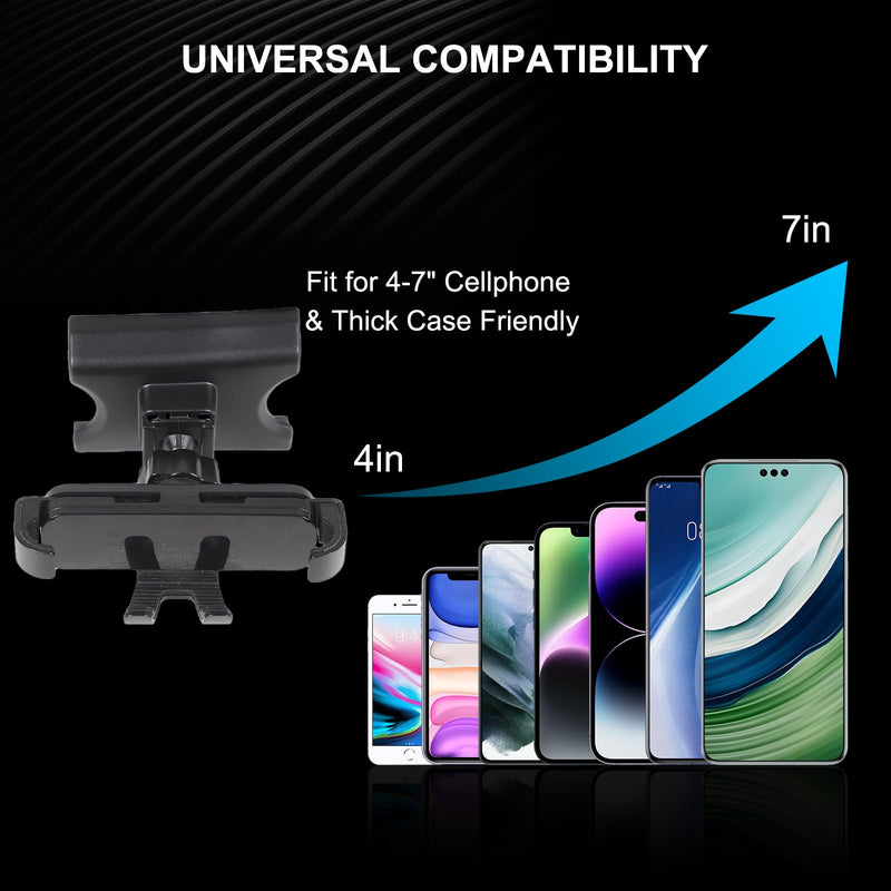 Car Center Console Cell Phone Holder Compatible with Fiat 500 2016-2023 Center Console Air Vent Under Phone Holder Adjustable 360 Rotation Vent Clip Fits for All Smartphones (Style B) Style B