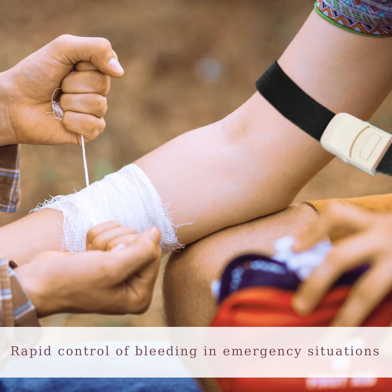 Pack of 6 Storage Tubes, Vein Preservation, Blooddrain, Highly Flexible Tourniquet, Blood Removal Set, Medical Emergencies, with Unique Closure System for Camping, Hiking, Fighting, Mountaineering
