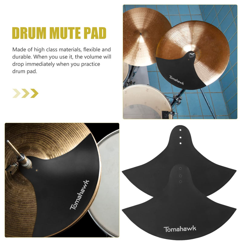 SUPVOX Drum Mute Pads 2pcs Cymbal Mute Silencer Pads Cymbals Percussion Accessory Mute Replacement Musical Instruments L Mute Pads Dampeners Dampeners Dampeners Mutes 40x27.5cm