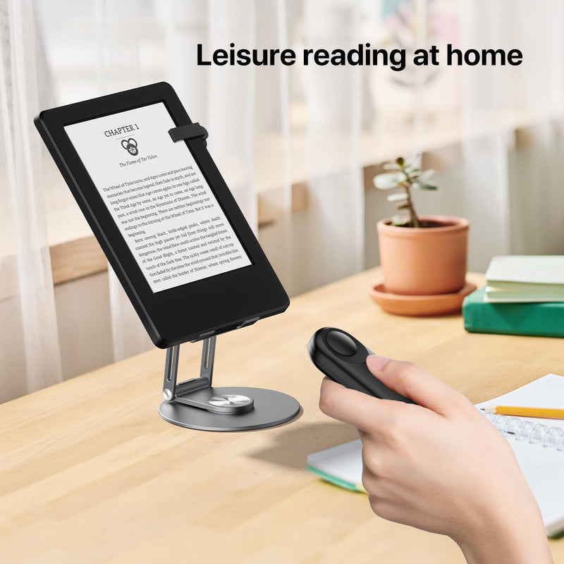 RF Remote Control Page Turner for Kindle Paperwhite Accessories Ipad Reading Kobo Surface Comics/Novels iPhone Tablets Android Taking Photos Camera Video Recording Remote Triggers Black